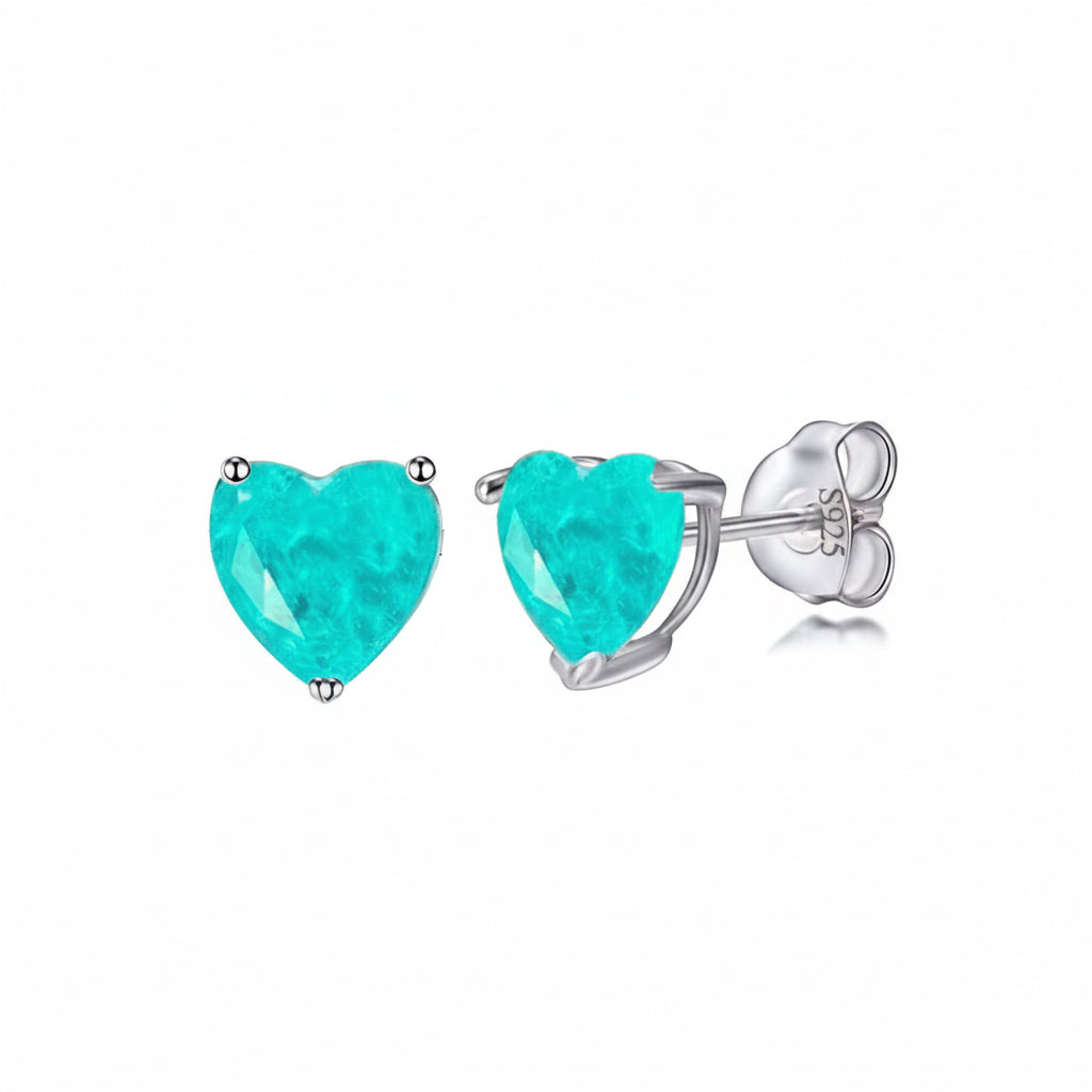 EARRING STUDS CLASSIC SHAPES SIMULATED PARAÍBA FUSION CRYSTAL