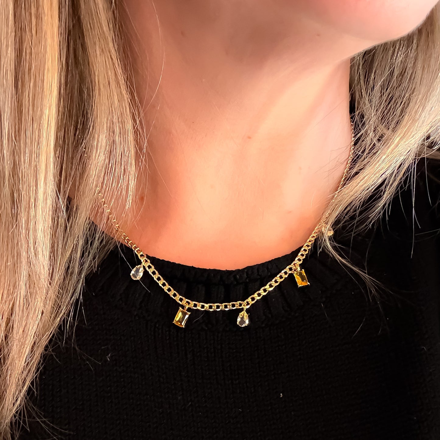 NECKLACE YELLOW CITRINE TONES