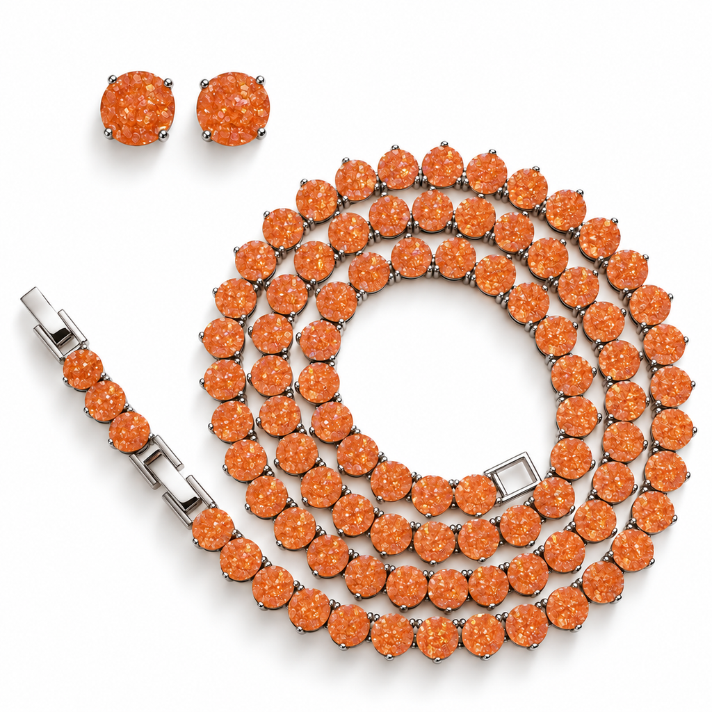 NECKLACE RIVIERA CANDY COLORS CUBIC ZIRCONIA 4mm