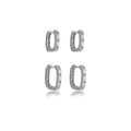 BRINCO DE ARGOLA DUO PARAFUSO COM CRISTAIS