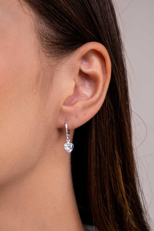 EARRING HOOPS LITTLE HEART
