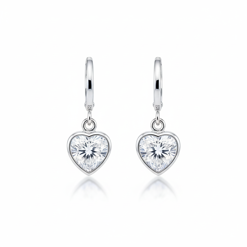 EARRING HOOPS LITTLE HEART