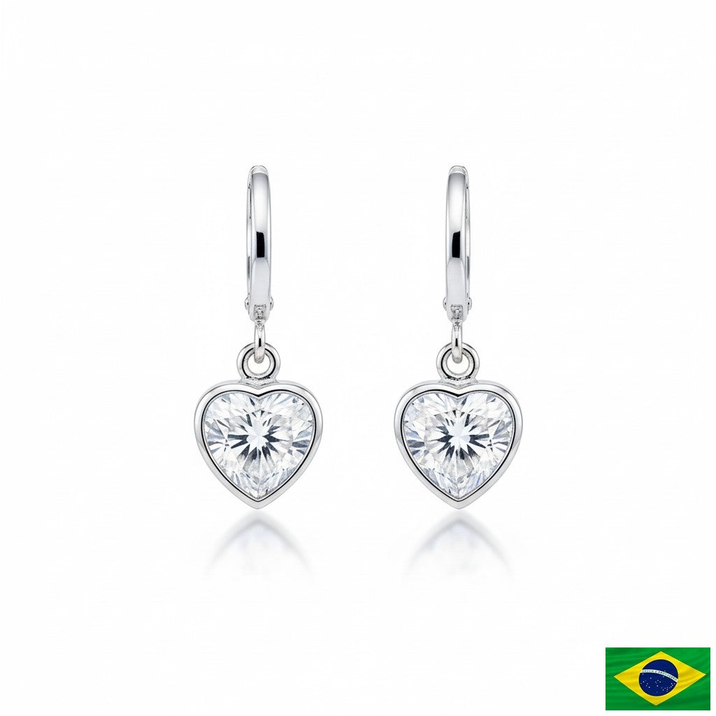 EARRING HOOPS LITTLE HEART