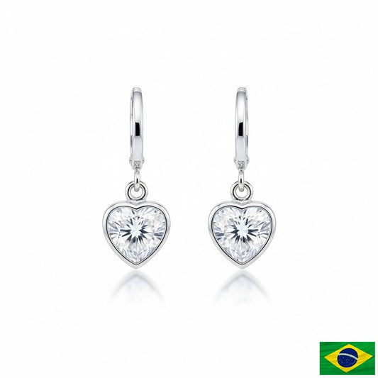 EARRING HOOPS LITTLE HEART