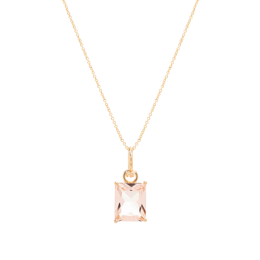 NECKLACE WITH RECTANGLE CRYSTAL