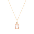 NECKLACE WITH RECTANGLE CRYSTAL