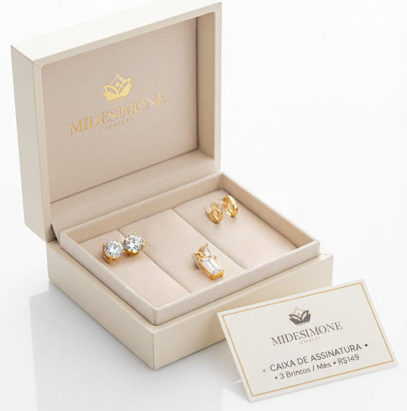 MideSimone Club Brasil - brincos dourados