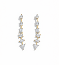 EARRINGS GEOMETRIC LONG CUBIC ZIRCONIA