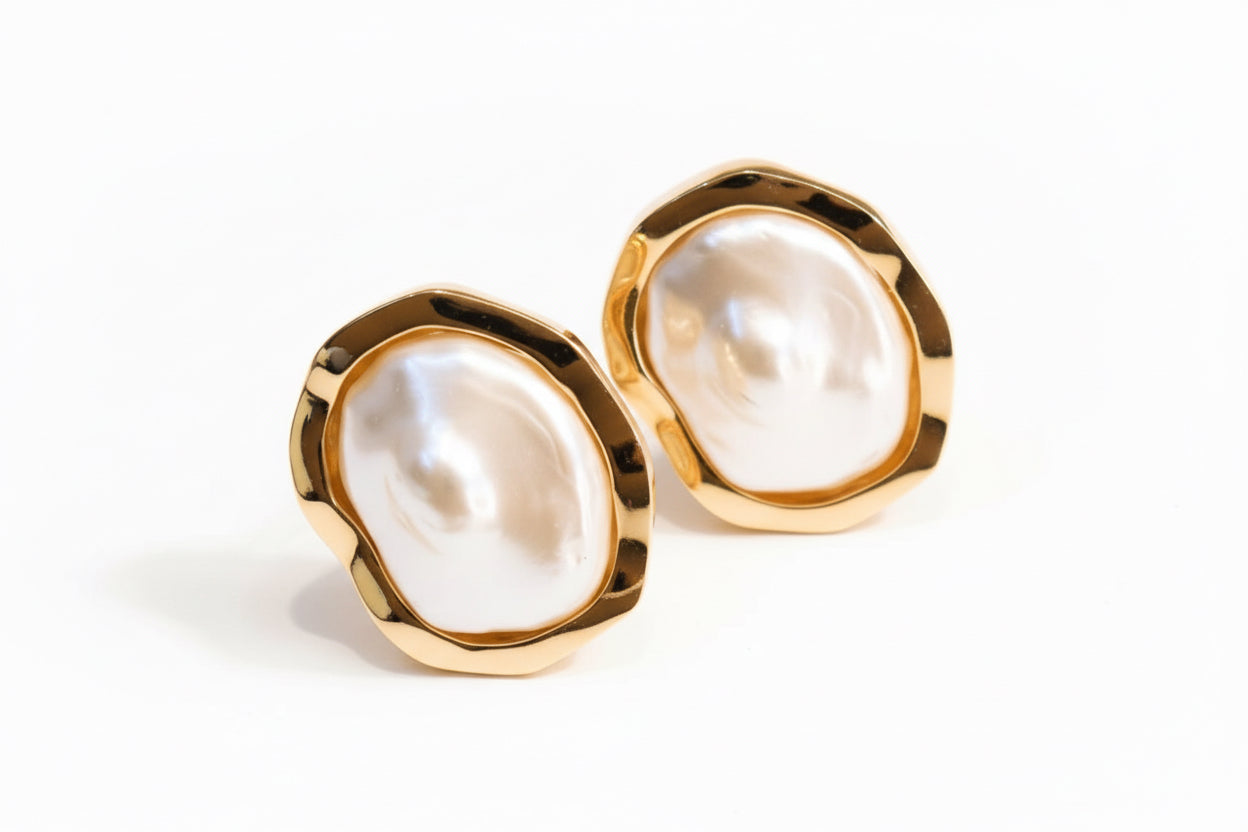 EARRINGS ORGANIC MAXI PEARL