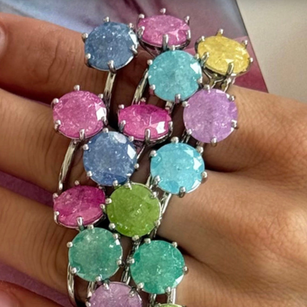 RING FUSION CANDY COLOR CRYSTAL 11MM ADJUSTABLE
