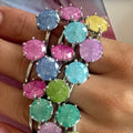 RING FUSION CANDY COLOR CRYSTAL 11MM ADJUSTABLE