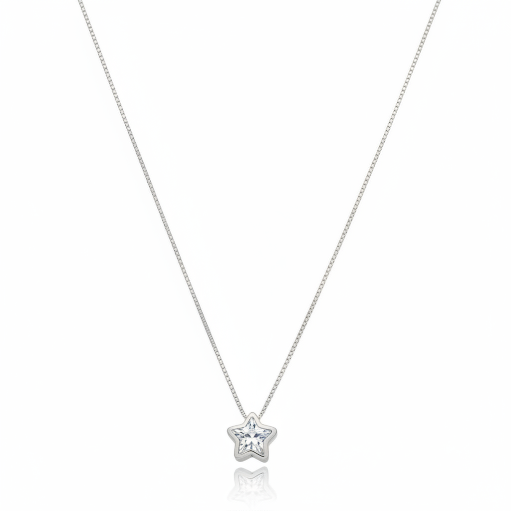 NECKLACE STAR CUBIC ZIRCONIA