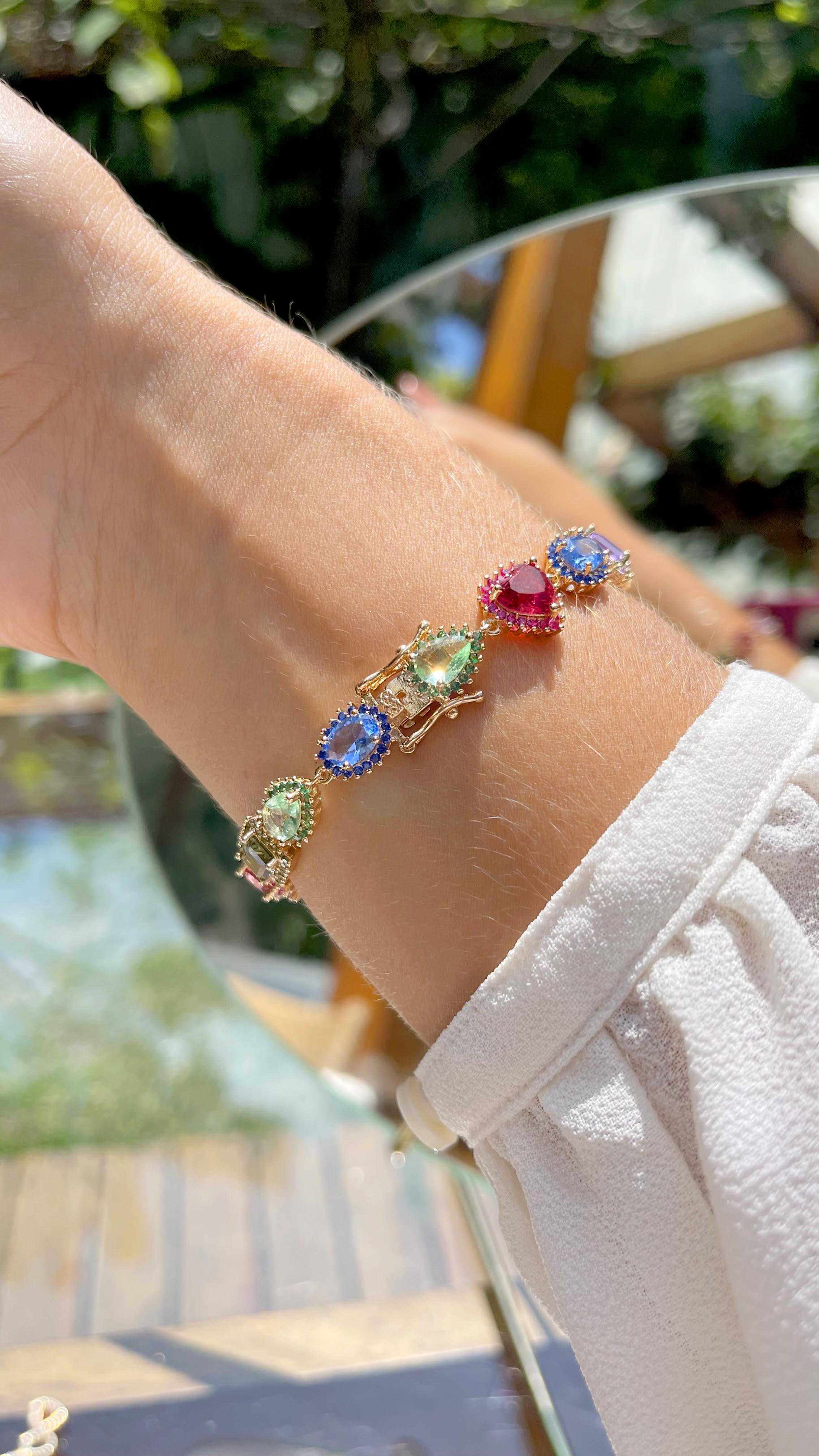 BRACELET GEMA GEOMETRIC COLOR CRYSTALS