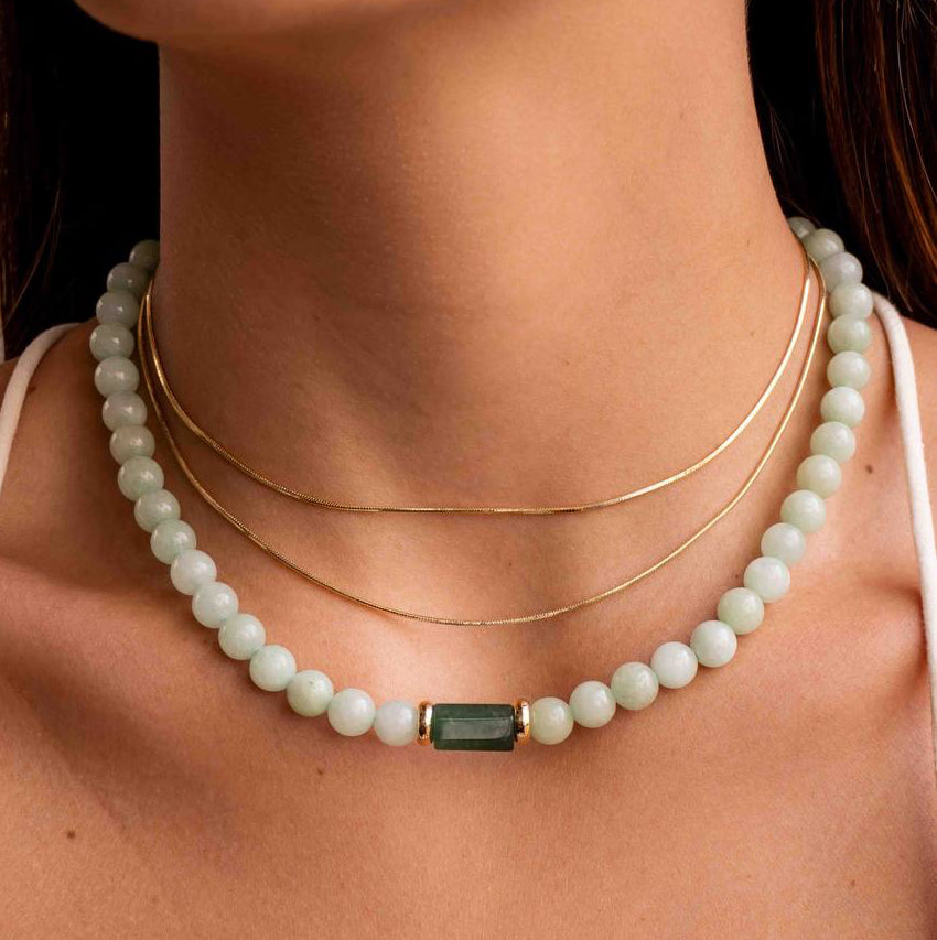 NECKLACE BEADS NATURAL GEMS