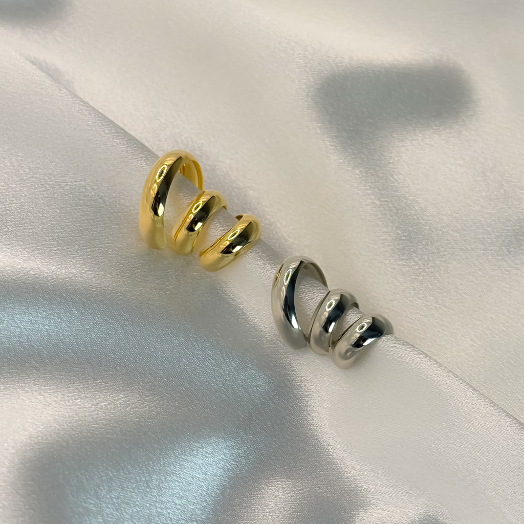 EAR CUFF 3 LARGE RINGS