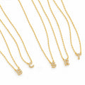NECKLACE MINI INITIAL CUBIC ZIRCONIA