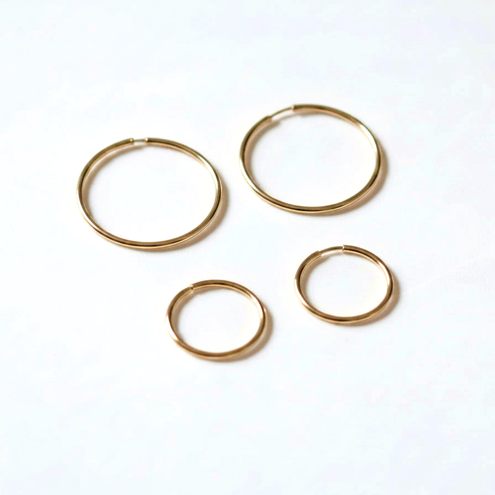 EARRING HOOPS THIN 10K REAL GOLD