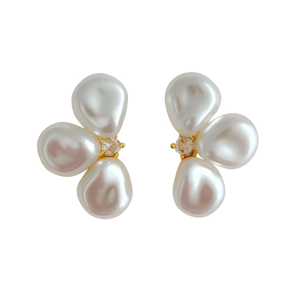 EARRING PEARLS PETALS
