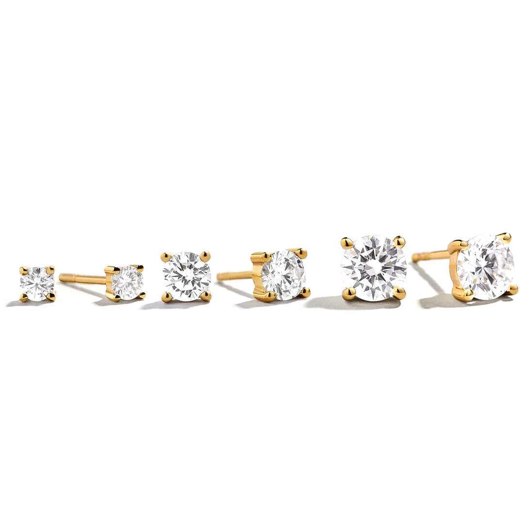 EARRING STUDS TRIO CUBIC ZIRCONIA