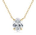 NECKLACE OVAL MOISSANITE 2CT 7x9MM