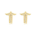 EARRINGS SMALL CHRIST THE REDEEMER CRYSTALS