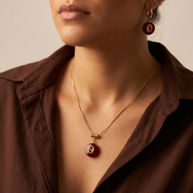 NECKLACE+EARRINGS JEWELRY SET RESIN FASHIONABLE