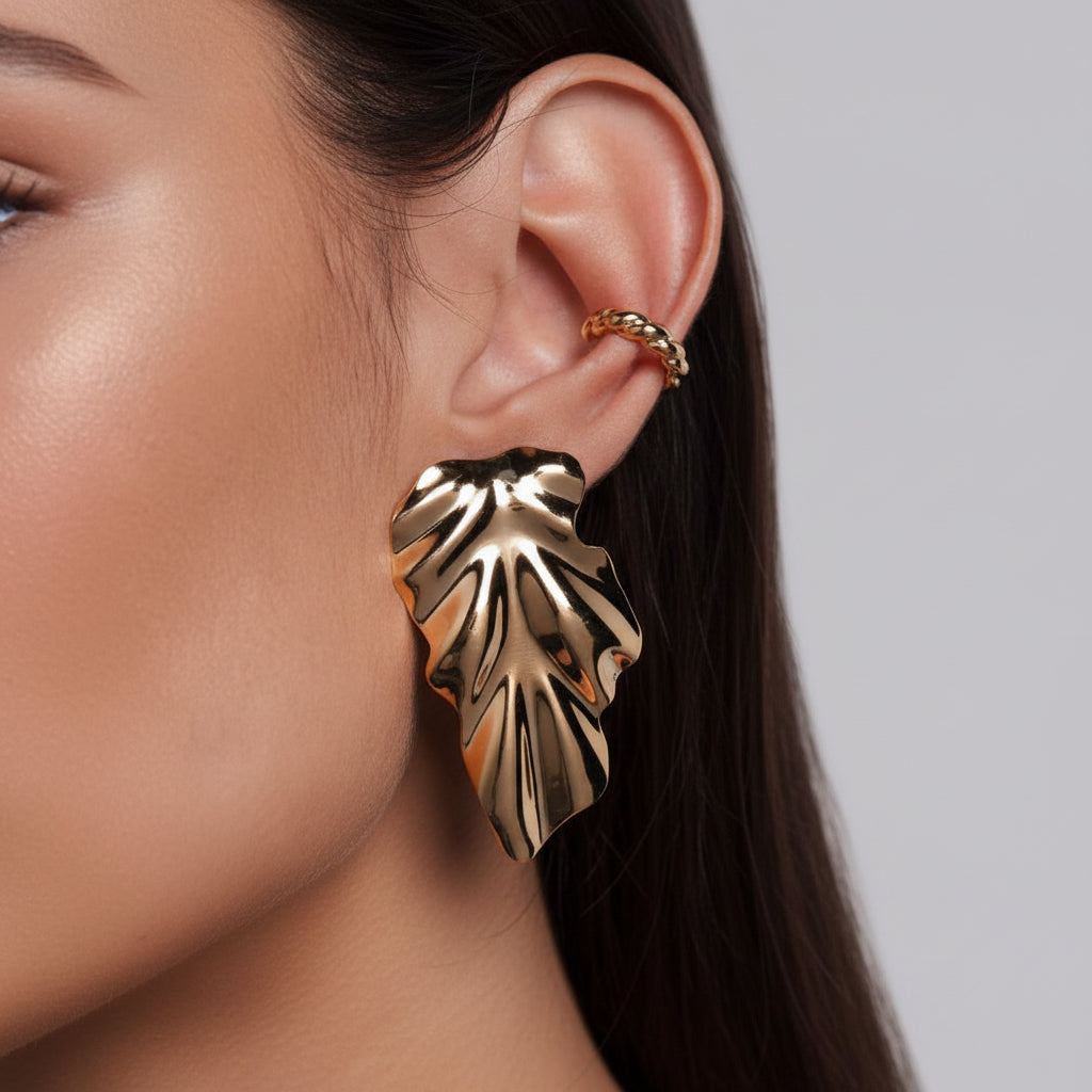 EARRINGS MAXI LEAF