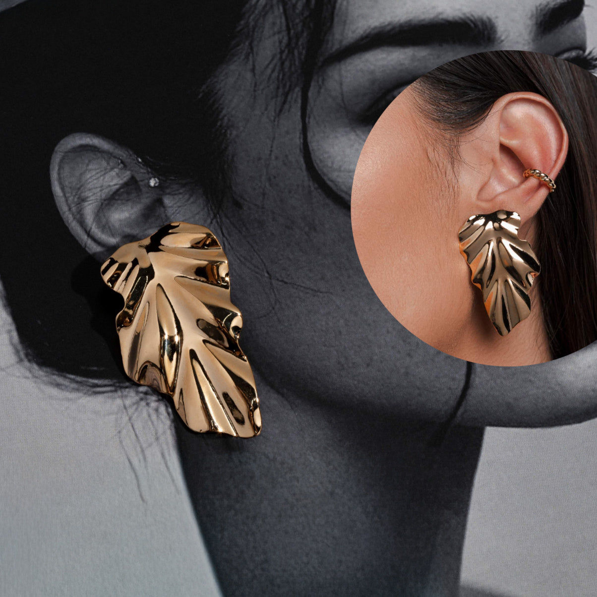 EARRINGS MAXI LEAF