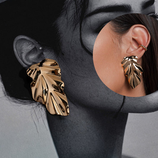 EARRINGS MAXI LEAF