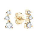 EARRING MINI CLIMBER MOISSANITE