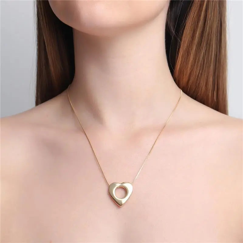 NECKLACE HEART WITH CIRCLE