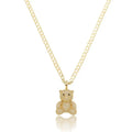 NECKLACE TEDDY BEAR PAVE CUBIC ZIRCONIA