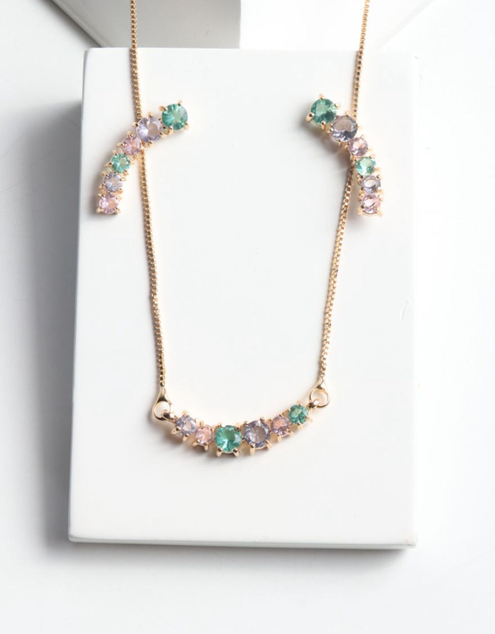 EARRING+NECKLACE SET CRESCENT