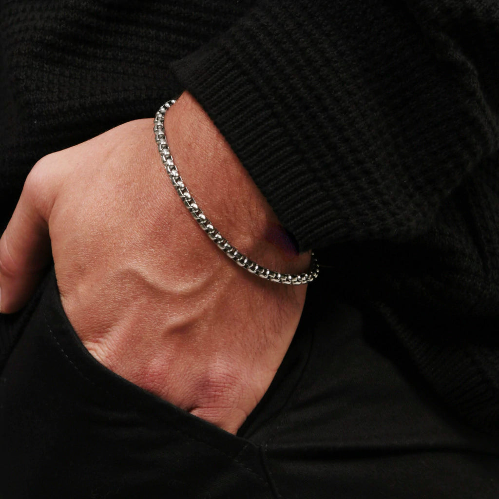 BRACELET ROUND LINKS MEN STAINLESS STEEL