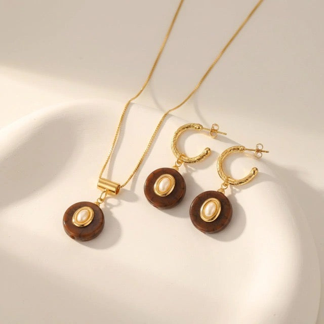 NECKLACE+EARRINGS JEWELRY SET RESIN FASHIONABLE
