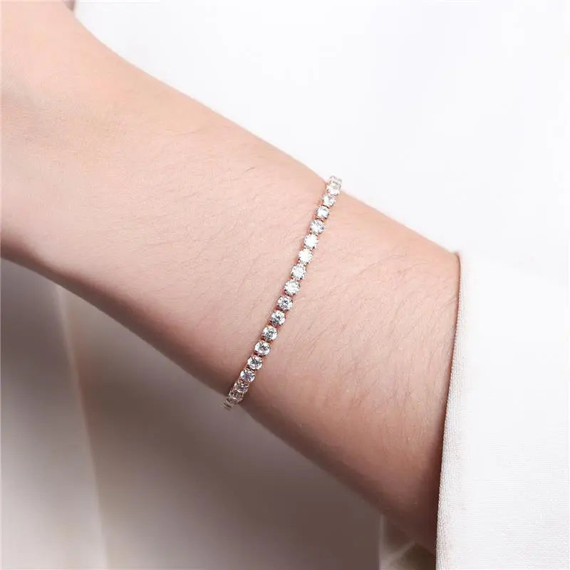 BRACELET RIVIERA CUBIC ZIRCONIA 3mm