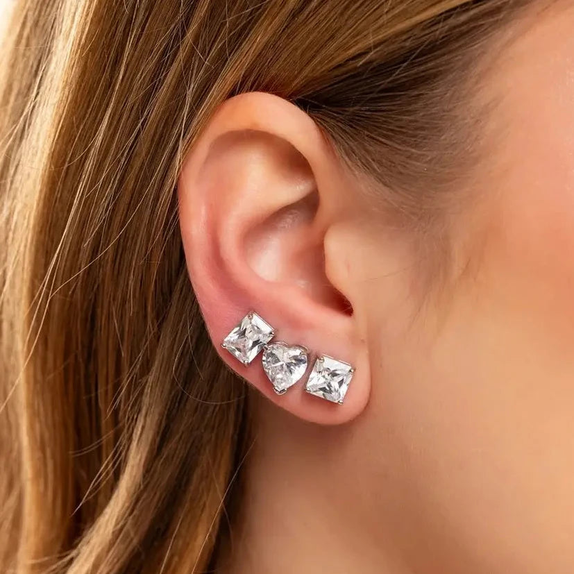 EARRING STUDS TRIO SHAPES