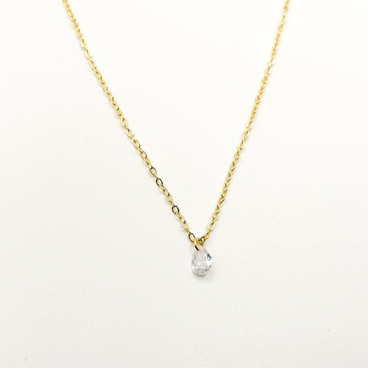 NECKLACE TEARDROP CUBIC ZIRCON