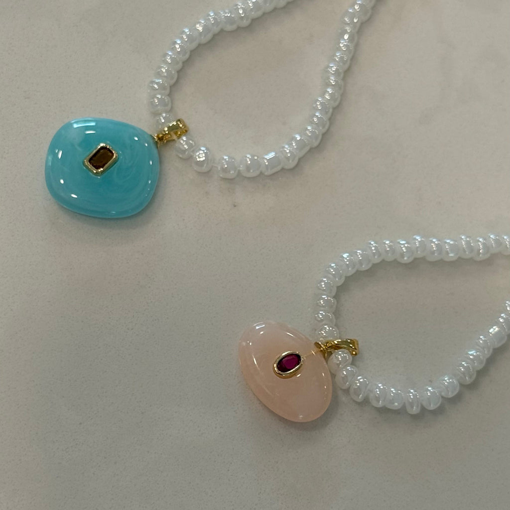 NECKLACE SUMMER FUN PENDANT COLOR BEADS