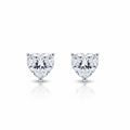 EARRING STUDS HEART MOISSANITE 8x8mm