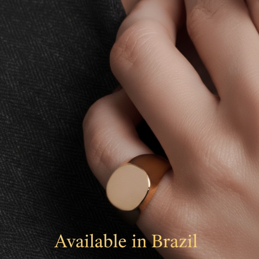 RING ROUND FLAT TOP FOR PINKY FINGER ADJUSTABLE