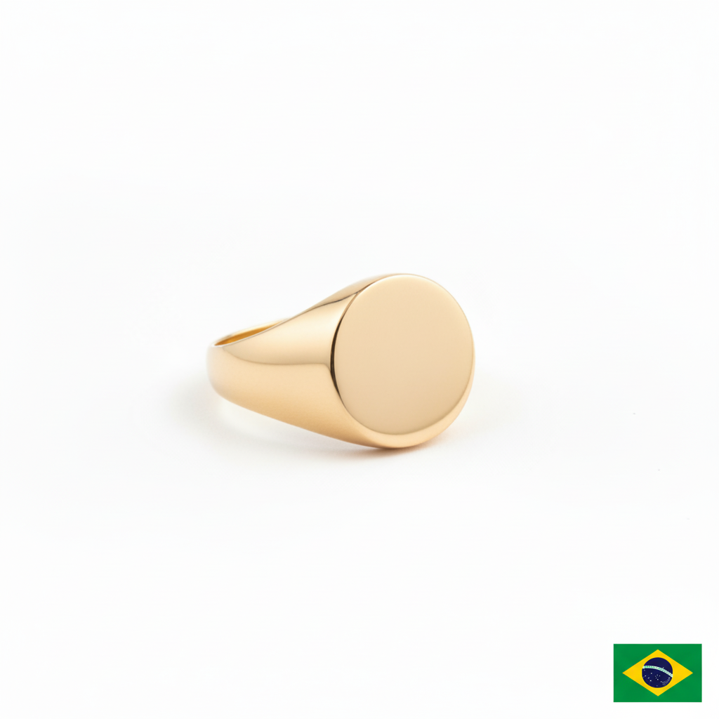 RING ROUND FLAT TOP FOR PINKY FINGER ADJUSTABLE