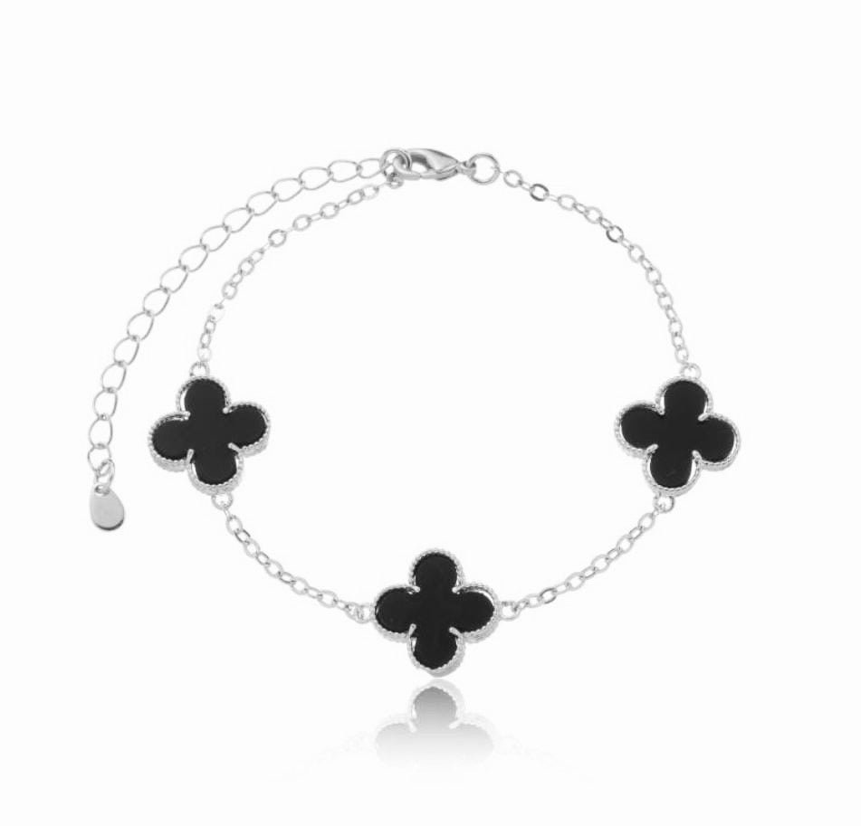 BRACELET 3 CLOVES VC BLACK