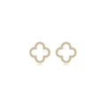 EARRINGS CLOVER STUDDED CUBIC ZIRCON