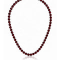 NECKLACE RIVIERA BURGUNDY 6MM CUBIC ZIRCONIA