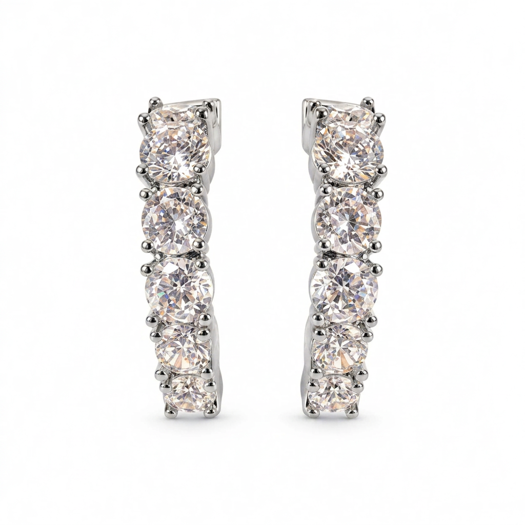 EARRINGS EAR HOOK CUBIC ZIRCONIA