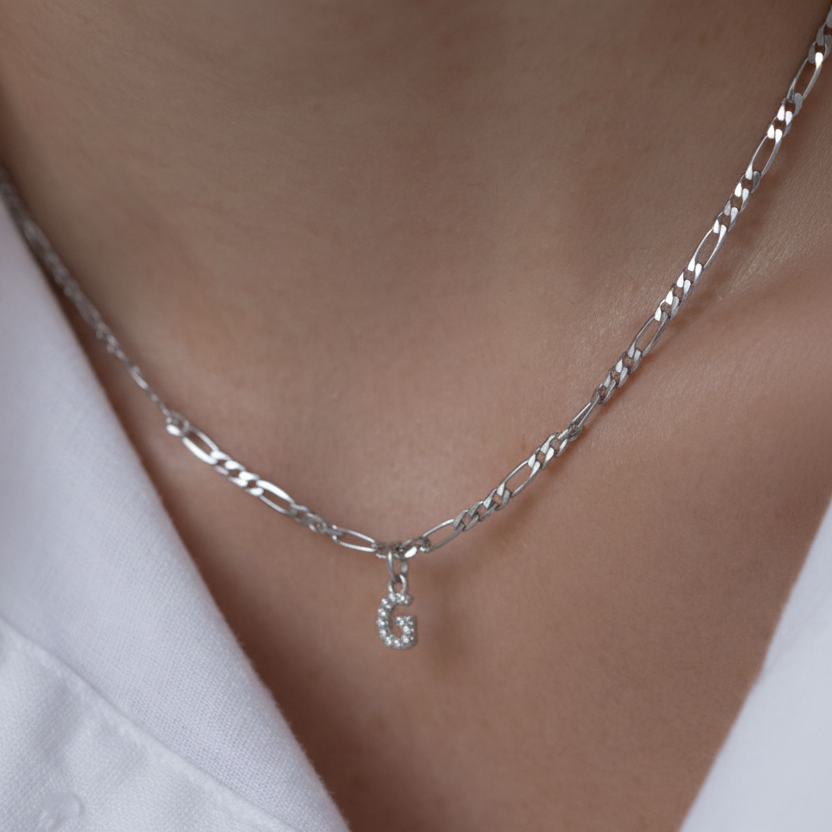 NECKLACE FIGARO CHAIN WITH LETTER