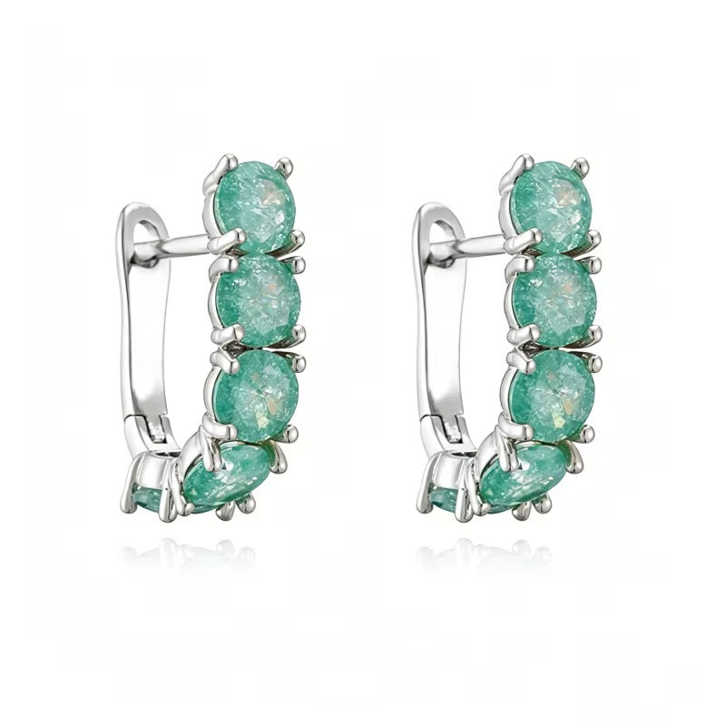 EARRING HOOPS CANDY GLITTERY CUBIC ZIRCON