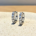 EARRING HOOPS MOISSANITES 1.8CT 4MM SILVER925