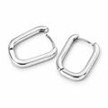 EARRING HOOPS THIN OVAL